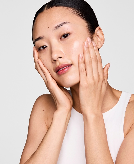 photo of woman with glass skin complexion