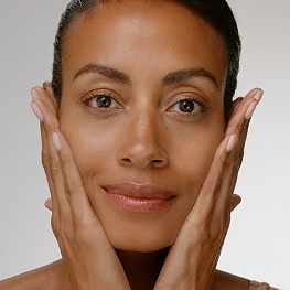 photo of woman doing skin flooding routine