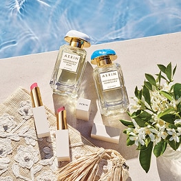 photo of aerin mediterranean honeysuckle soleil collection with fragrance and tinted lip balms