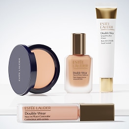 photo of estee lauder double wear makeup collection face makeup products