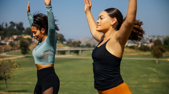 photo of women stretching fascia connective tissue