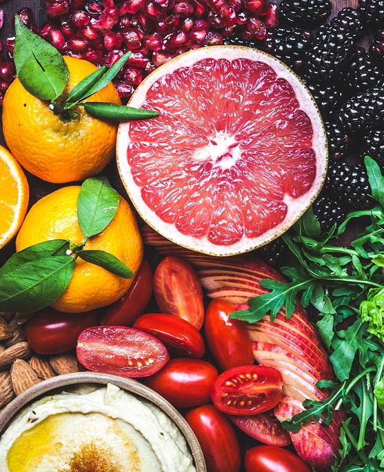 photo of fruits and vegetables blue zone diet
